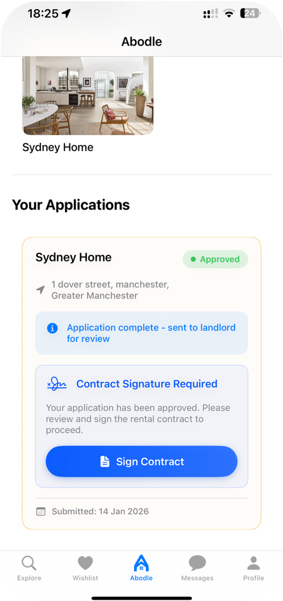 Landlord accepts tenants and both parties sign digitally