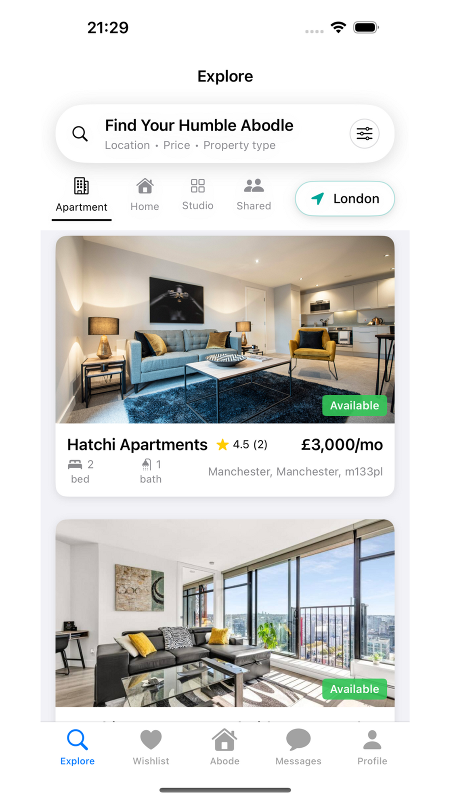 Abodle app screenshot 1